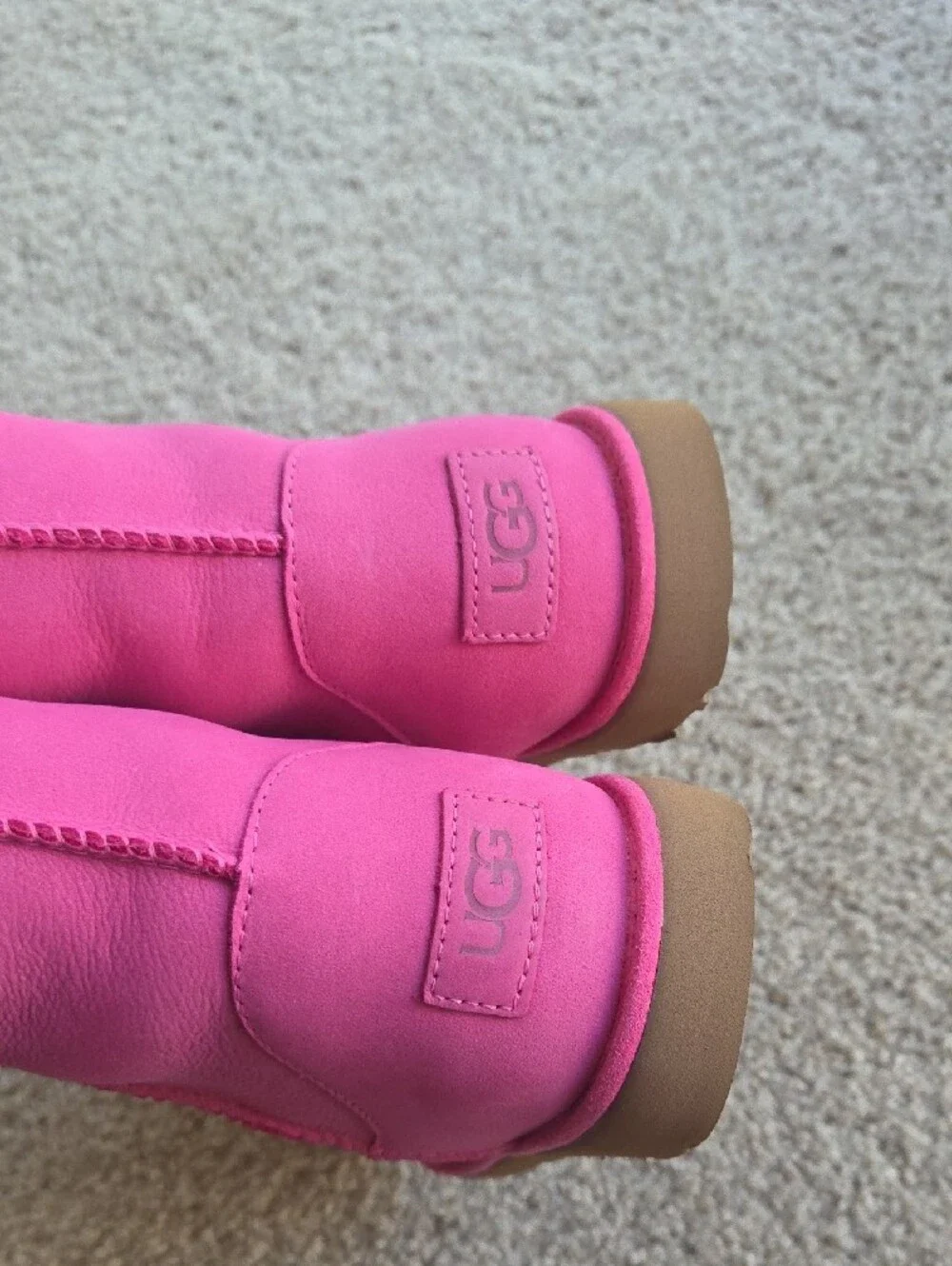 UGG Hot Pink Short Shearling Boots